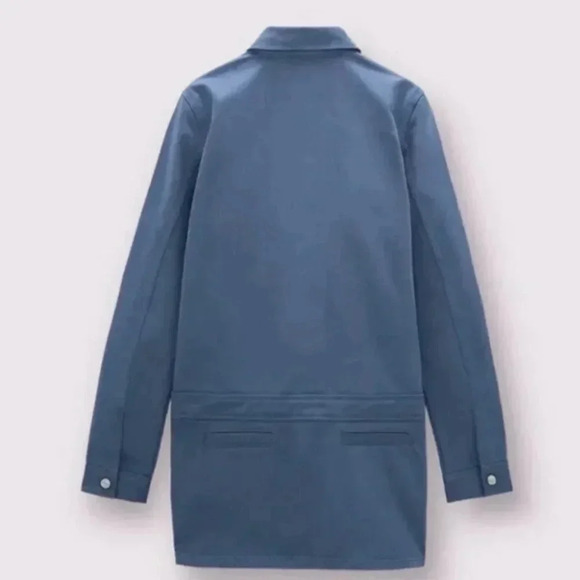 Zara Denim Long Sleeve Drop Waist Mini Dress Jean Size Large. - Picture 15 of 16